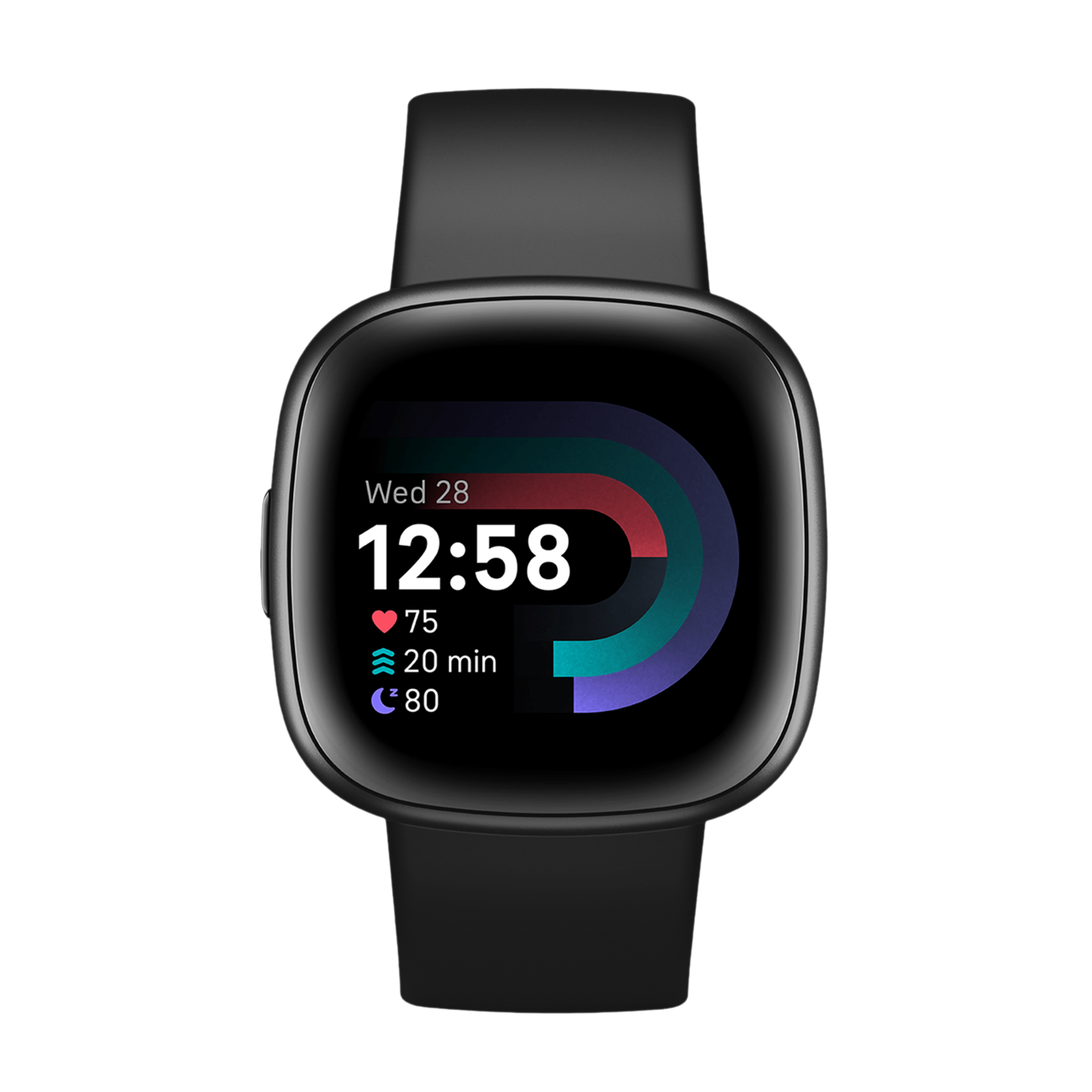 fitbit Versa 4 Smartwatch with Sleep Tools 1.58 Inch Always On AMOLED Display 50 Meter Water Resistant Black Strap